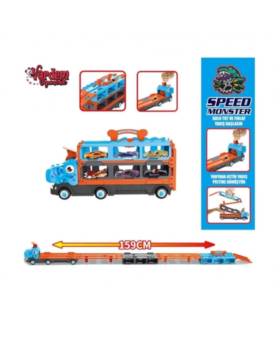 ® GD001 Parkurlu Araba Fırlatan Dinazor -Vardem Oyuncak