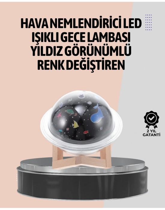 ® Gece lambası özellikli taşınabilir nemlendirici ve aromaterapi cihazı USB girişli