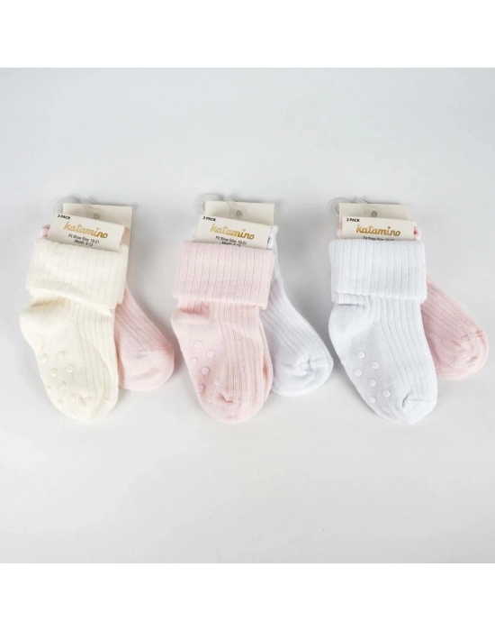 ®  Ginny 2li Absli Kız Bebek Soket Çorap K44109 (ADET FİYATIDIR)