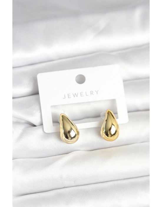 ® Gold Renk Damla Küpe 17 mm