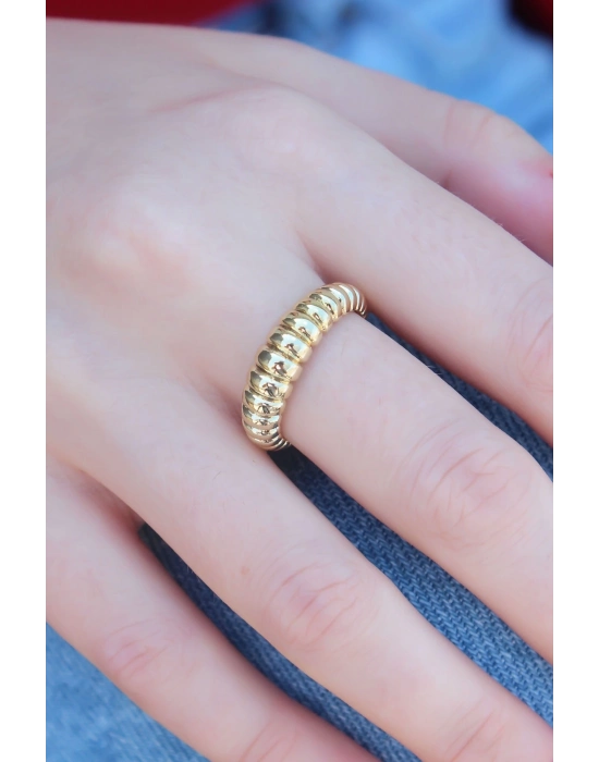 ® Gold Renk Sarmal Model Kadın Yüzük