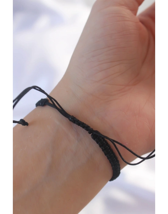 ® Gold Renk Zirkon Taşlı Taç Figür Makrome Bileklik