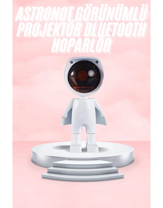 ® Gün Batımı Lambası Işık Arka Plan Projektör Sevimli Astronot Enerji Tasarruflu