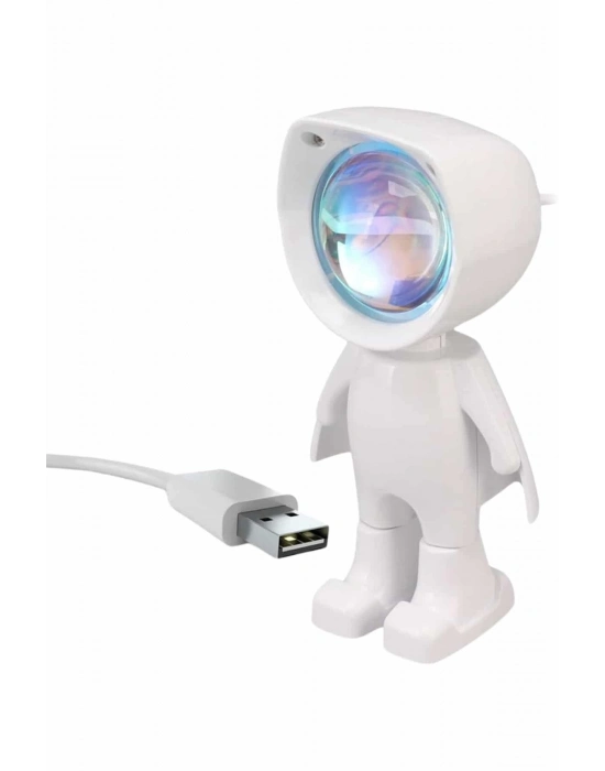 ® Gün Batımı Projektör Lamba Astronot Görünümlü Dekoratif Masa Lambası