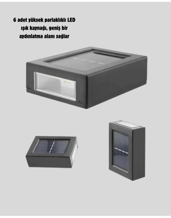 ® Güneş Enerjili 6 LED Solar Lamba – Fotoselli, Su Geçirmez ve Çevre Dostu Bahçe Işığı