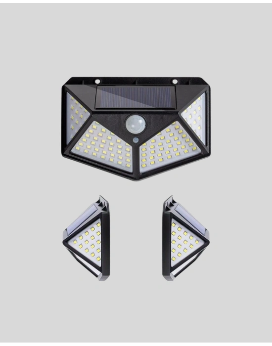 ® Güneş Enerjili Aydınlatma 100 LED Sensörlü Solar Dış Mekan Lamba