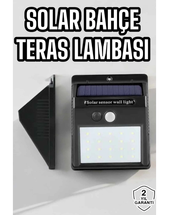 ® Güneş Enerjili Bahçe Lambası Solar Gece Aydınlatma Sensörlü Lamba