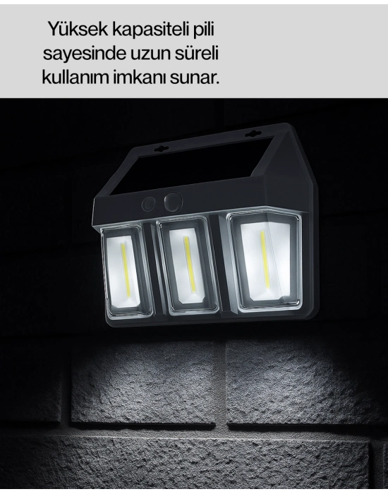 ® Güneş Enerjili Bahçe ve Duvar Aydınlatma – BK-618-3 LED Lamba
