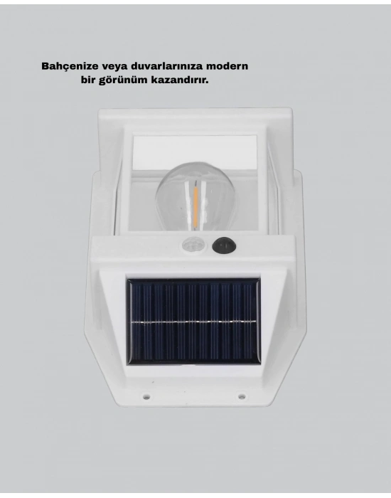 ® Güneş Enerjili Dış Mekan Sensörlü Duvar Lambası IP65 Su Geçirmez
