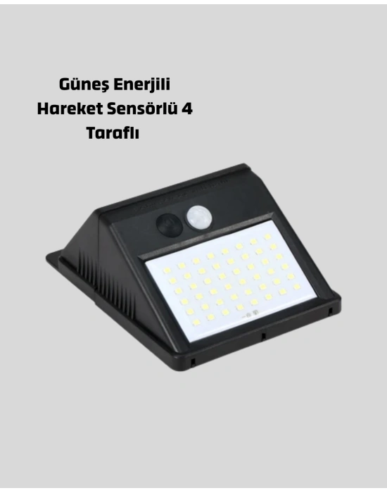 ® Güneş Enerjili Sensörlü Dış Mekan Duvar Lambası – 3 Modlu, 2200mAh Pil, 120° Algılama