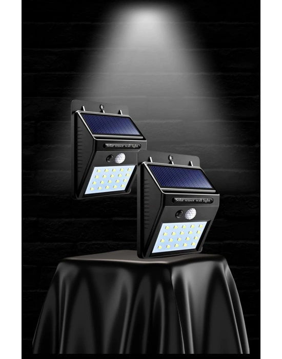 ® Güneş Enerjili Sensörlü Duvar Lambası Bahçe Lamba Suya Dayanıklı Bahçe Aydınlatma