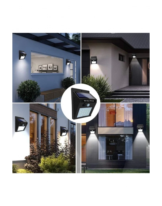 ® Güneş Enerjili Sensörlü Duvar Lambası Bahçe Lamba Suya Dayanıklı Bahçe Aydınlatma