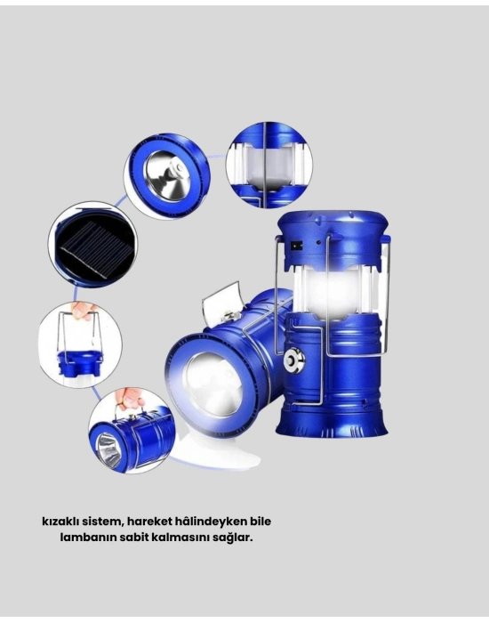® Güneş Enerjisiyle Çalışan Kamp Feneri Hafif Portatif Uzun Ömürlü