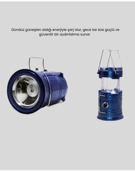 ® Güneş Enerjisiyle Çalışan Kamp Feneri Hafif Portatif Uzun Ömürlü