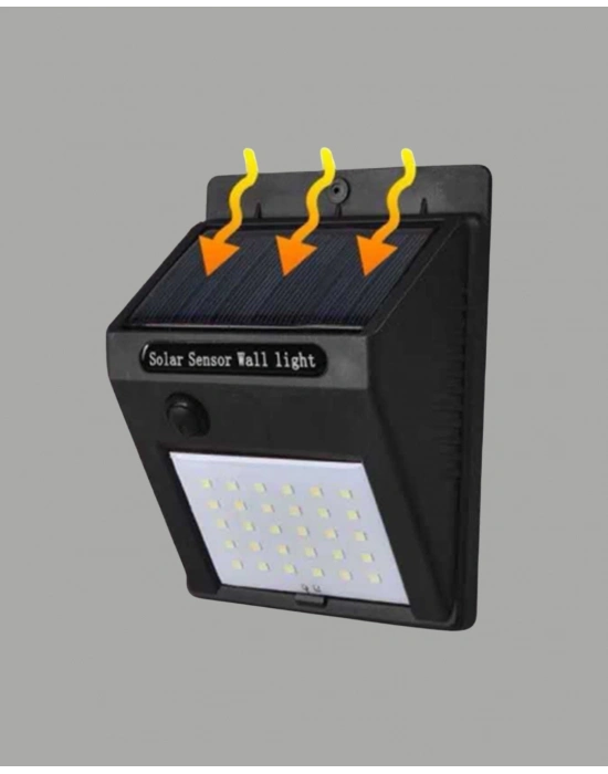 ® Güneş Paneli ile Şarj Olan 20 LED Dış Mekan Hareket Sensörlü Lamba