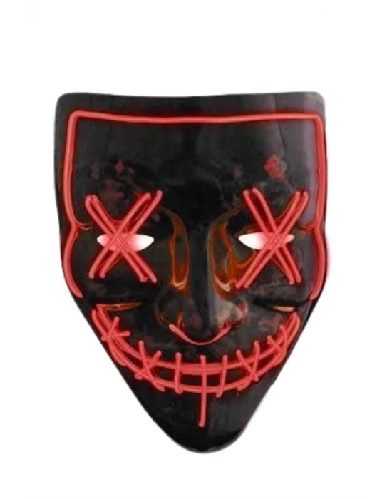 Hallowen Parti Maskesi Neon Led Işıklı Maske 3 Modlu Cadılar Bayramı Maskesi