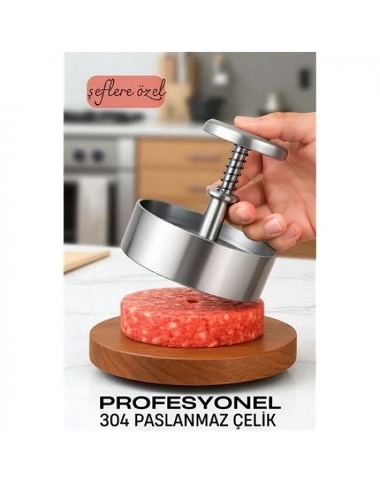Hamburger Presi - Profesyonel Hamburger Kalıbı 304 Paslanmaz Çelik 722000