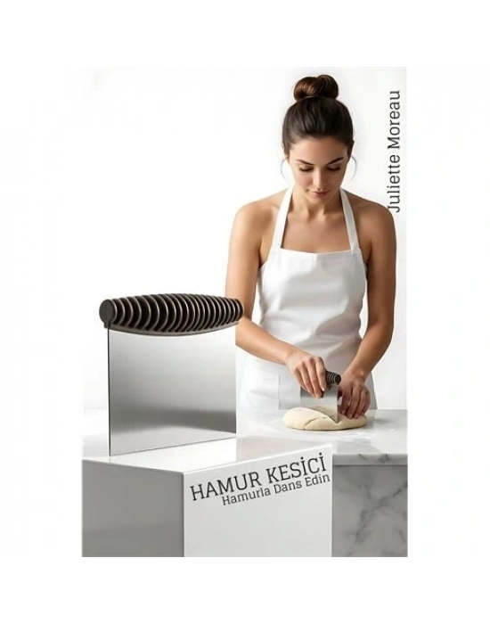 ® Hamur Kesme ve Şekillendirme Spatulası Paslanmaz Çelik – 12x10,5 cm