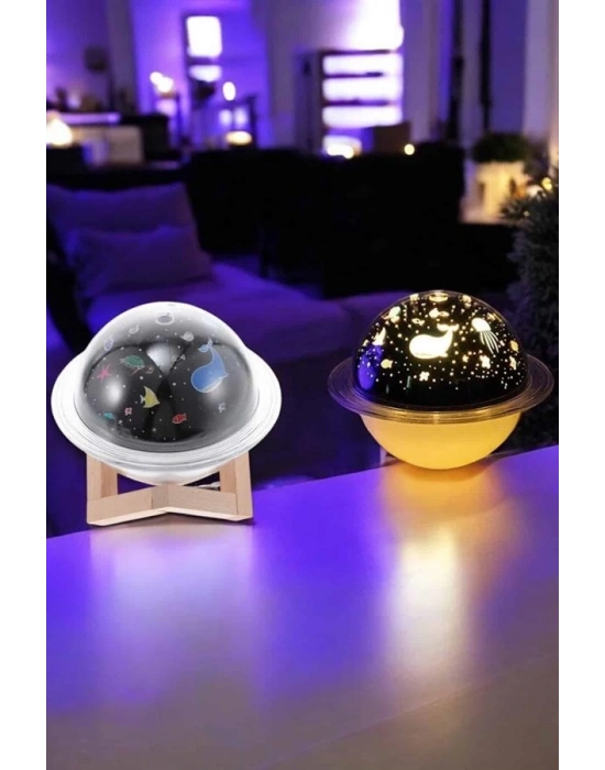 ® Hava Nemlendirici Masa ve Gece Lambası USB Projeksiyon Aromaterapi