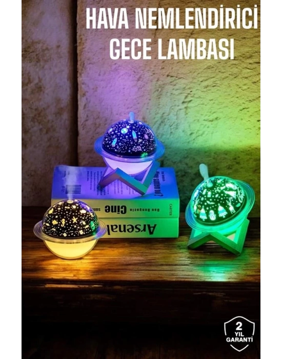 ® Hava Nemlendirici Masa ve Gece Lambası USB Projeksiyon Aromaterapi