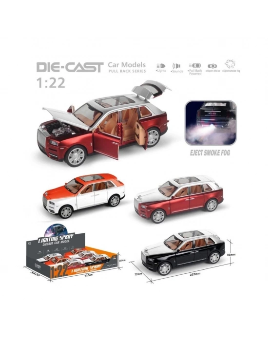 ® HCL-806PA Çek Bırak 1:22 Sesli Ve Işıklı Buharlı RR-Lüx Metal Jeep