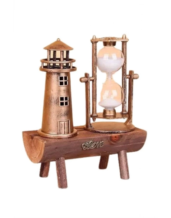 ® Hediyelik Kum Saati Retro Dekoratif Deniz Feneri Kum Saati