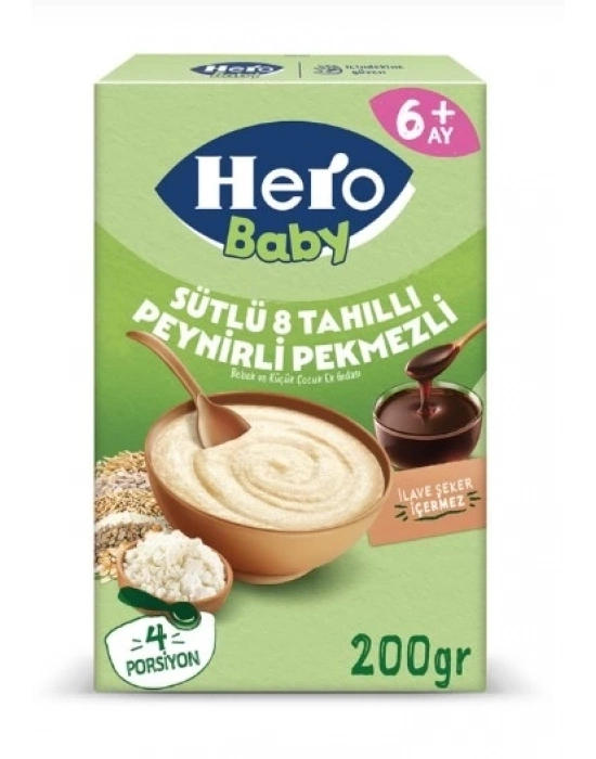 ®   Sütlü 8 Tahıllı Peynirli Pekmezli Kaşık Mama 200 Gr