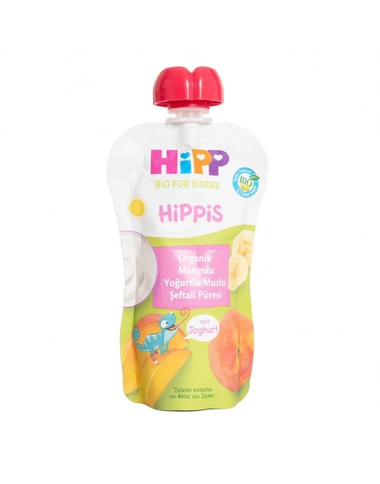 ®   Organik Mangolu Yoğurtlu Muzlu Şeftali Püresi 100 Gr