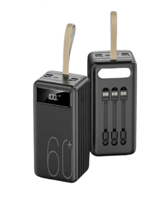 ® Hızlı Şarj 4 Çıkışlı Powerbank 60.000 Mah Taşınabilir Dijital Göstergeli