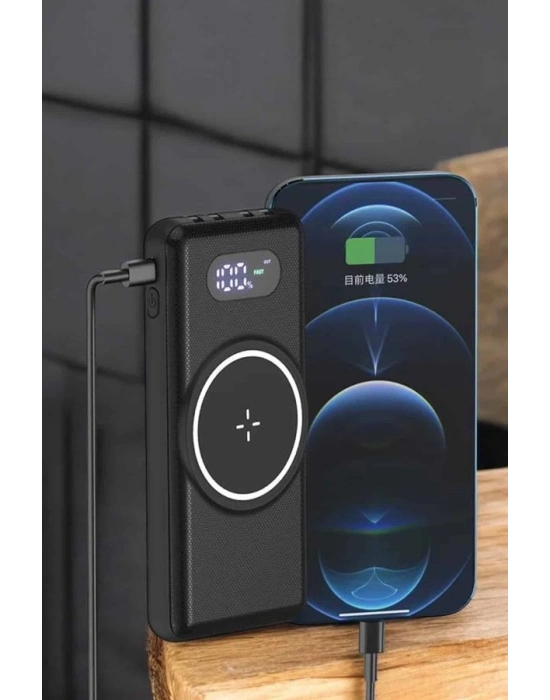 ® Hızlı Şarj Dijital Göstergeli Powerbankli Çoklu Şarj Özelliği