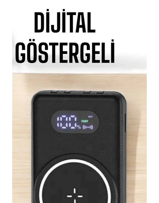 ® Hızlı Şarj Dijital Göstergeli Powerbankli Çoklu Şarj Özelliği