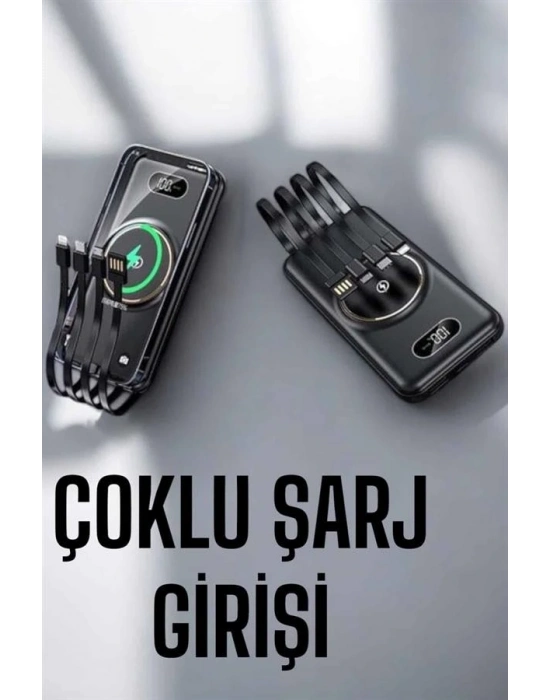 ® Hızlı Şarj Dijital Göstergeli Powerbankli Çoklu Şarj Özelliği