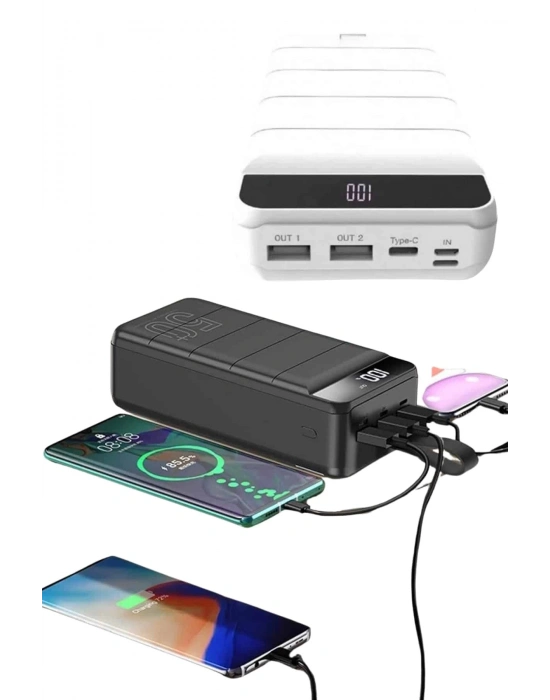 ® Hızlı Taşınabilir 50.000 Mah Powerbank Led Ekran Android ve İOS Uyumlu