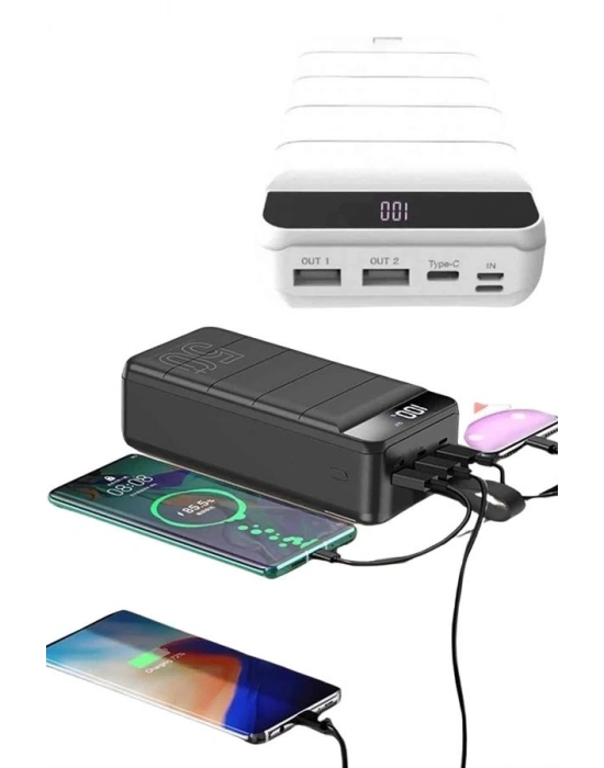 ® Hızlı Taşınabilir 50.000 Mah Powerbank Led Ekran Android ve İOS Uyumlu