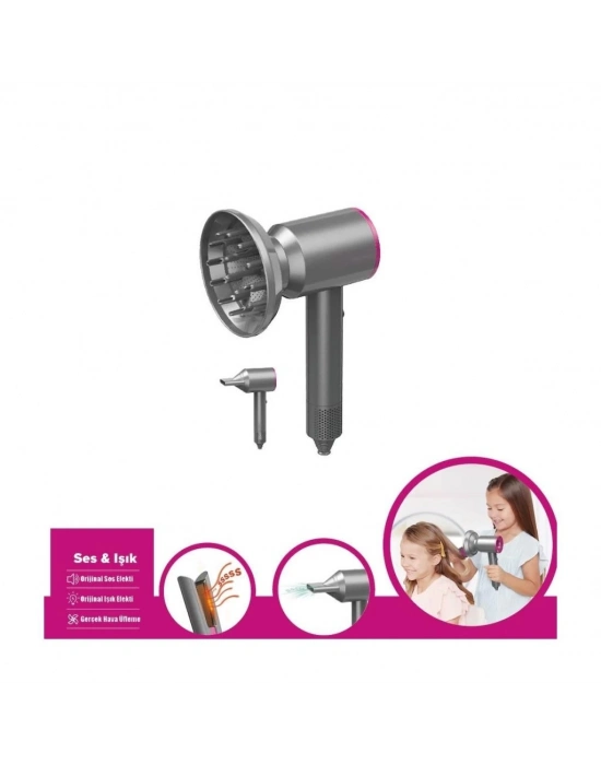 ® HUA-1019 Sesli ve Işıklı 2IN1 Lüks Saç Şekillendirici Set -Vardem Oyuncak