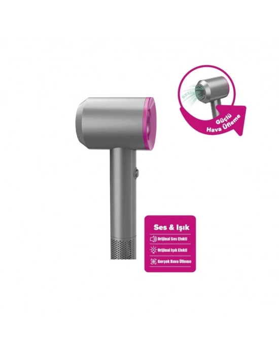 ® HUA-1019 Sesli ve Işıklı 2IN1 Lüks Saç Şekillendirici Set -Vardem Oyuncak