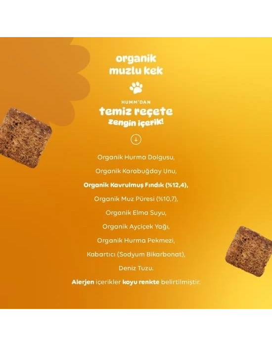 ® Organik Glutensiz Vegan Muzlu Kek 30 Gr