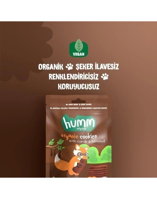 ® Organik Keçiboynuzlu ve Fındıklı Vegan Kurabiye 55 Gr