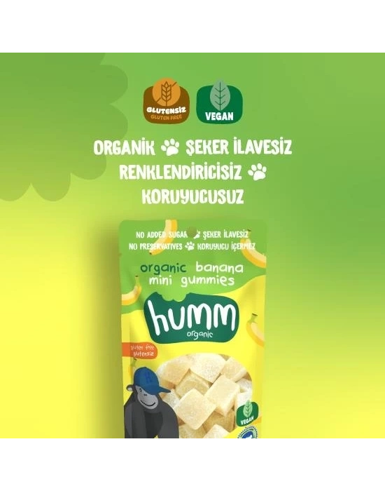 ® Humm Organik Muzlu Glutensiz Vegan Mini Küpler 30 Gr