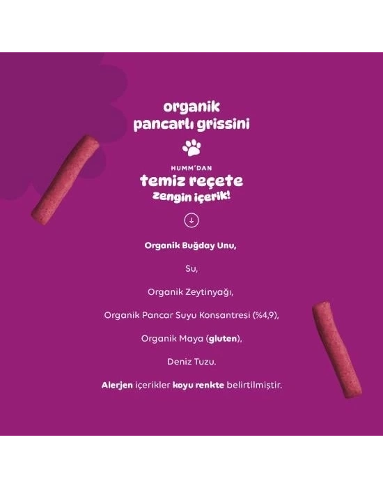 ® Organik Vegan Pancarlı Grissini 55 Gr