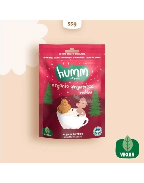 ® Organik Zencefilli ve Tarçınlı Vegan Kurabiye 55 Gr