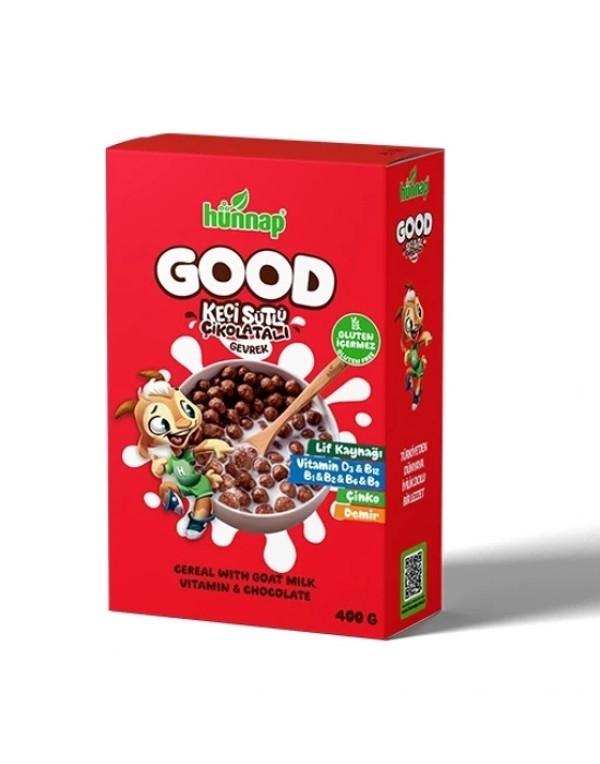 ®   Keçi Sütlü Çikolata ve Vitamin Tahıllı Glutensiz Gevrek 400 Gr