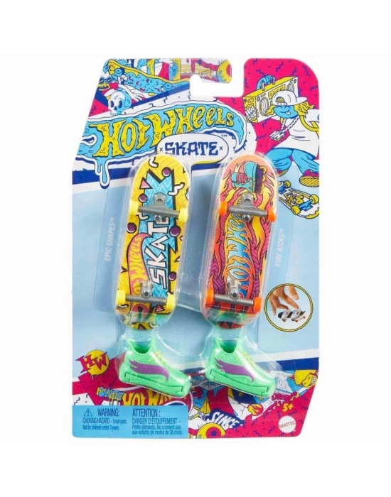 ® HXL17  Skate Retro Temalı İkili Parmak Kaykay ve Ayakkabı Paketi