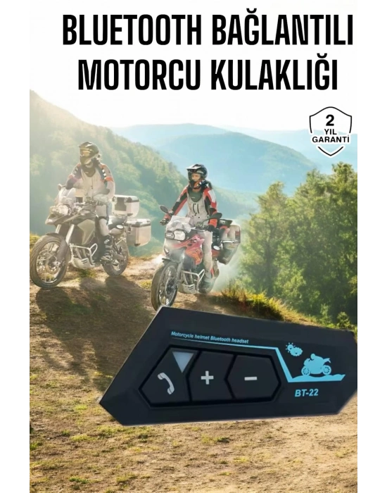 ® İnterkom Intercom Kask Kulaklık Bt22 Bluetooth Motosiklet Kulaklık 5.0 Bluetooth