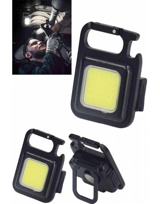 ® Işıldak USB Şarjlı Cep El Feneri Taşınabilir Mini Led Işık Çok Fonksiyonlu