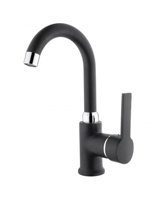 ® İtimat İdea Siyah 563KCB Kuğu Lavabo Bataryası