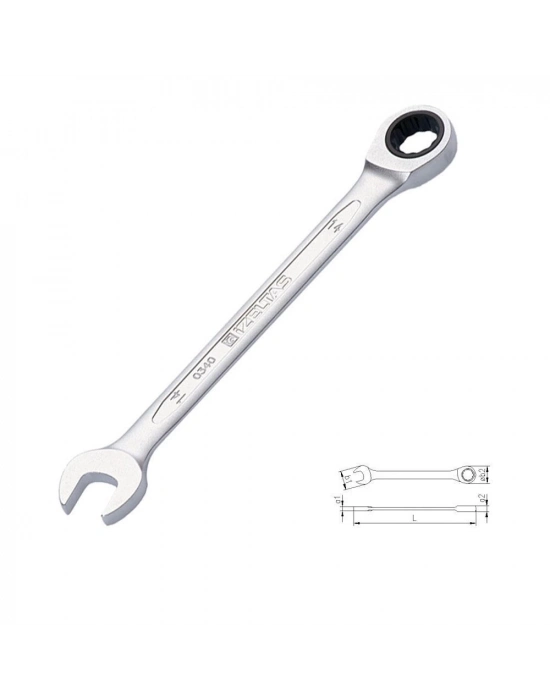 ® İzeltaş 0340 Cırcır Kombine Anahtar 13 mm