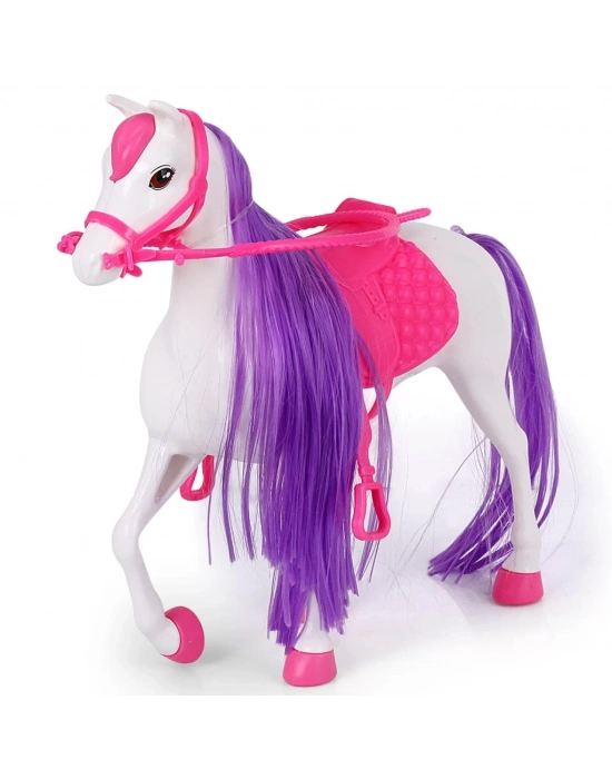 ® Jasmine Atlı Bebek Beyaz-Pembe