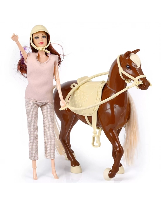 ® Jasmine Atlı Bebek Kahve-Bej