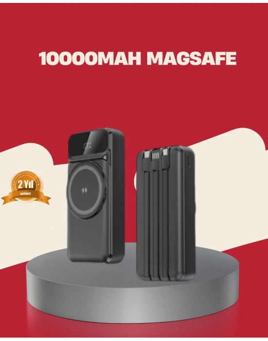 ® Kablosuz 15W Şarj Destekli 10000 mAh Taşınabilir Powerbank – Hızlı Şarj Özellikli